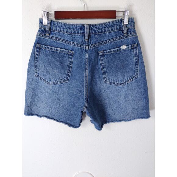 REVOLVE Amuse Society Bella Light Blue Button Fly Cut Off Denim Shorts Size 29 - Picture 10 of 13